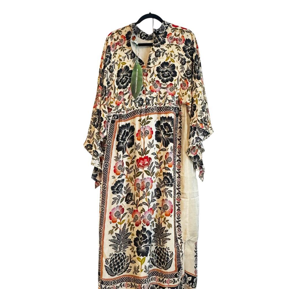 Farm Rio Women's Maxi Dress Long Sleeve Romantic Garden Size Large NWT - Picture 7 of 12